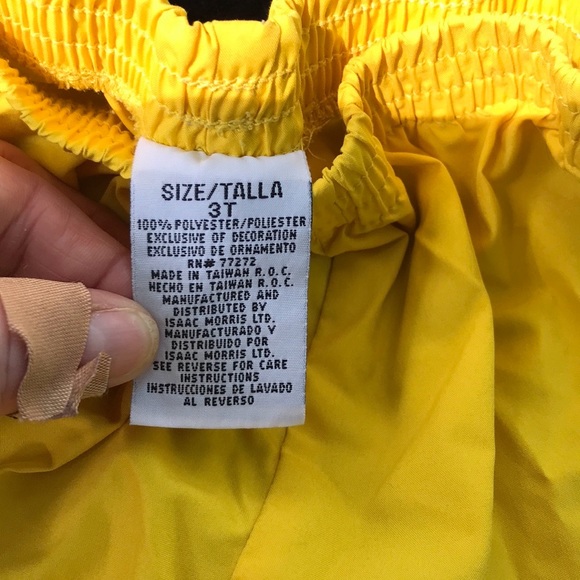 DC Comics Batman Yellow Polyester Wind Shorts Elastic Waist Boys 3T Bat Emblem - Picture 7 of 8